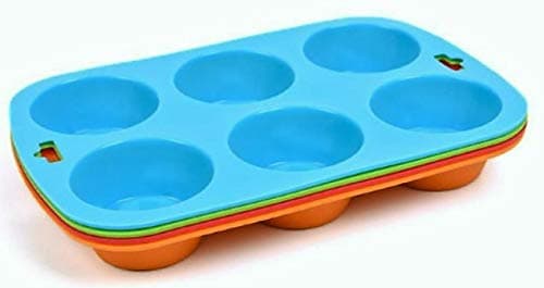 Silicone Non-Stick Cupcake Baking Tray Pan 6 Cup