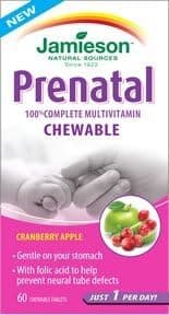 Jamieson Prenatal 100% Complete Multivitamin Chewable, 60 Tablets