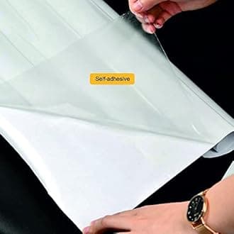 Kaushiki Collection yutiriti Plastic Wall Furniture Tile Sticker, (70 x 45 cm, Transparent) Oil-Proof Temperature Resistant and Waterproof Transparent Wall Sticker (Polyvinyl Chloride) (Desg-25)