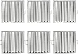 6 PCS 19.4" W x 19.4" H COMMERCIAL RANGE HOOD FILTER