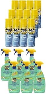 Zep Foaming Wall Cleaner Home Pro Multi-Purpose Foaming Bathroom Cleaner - ZUFWC18 18 oz (case of 12) & R53106 32 oz (Case of 6) - Removes Stains Without Damaging Finishes & Removes Soap Scum