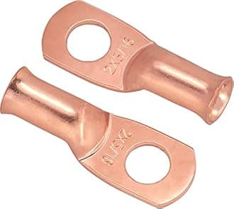 10pcs 2 Awg - 5/16" (M8) Sanuke Wire Lugs Ring Terminal Connectors Ends Heavy Duty for Battery Cable Lug Wire Electrical Eyelets with 3:1 Dual Wall Adhesive Heat Shrink