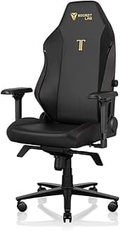 Titan Evo Stealth Gaming Chair - Reclining - Ergonomic & Comfortable Computer Chair with 4D Armrests - Magnetic Head Pillow & 4-Way Lumbar Support - XL - Black - Leatherette