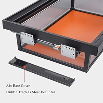 Wardrobe Pull Basket Drawer Type Clothes Storage Box, Damping Buffer Automatic Return Cabinet Storage Basket, Wardrobe Slide Rail System (Size : 66-71cm)