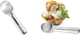 Original Ice Cream Scoop Bundle with Unique Liquid Filled Heat Conductive Handle | Simple One Piece Aluminum Design | Easy Release | Made in USA