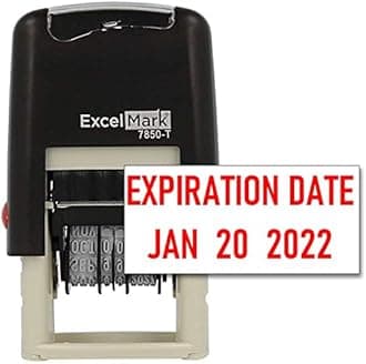 ExcelMark Expiration Date Stamp - Compact Size