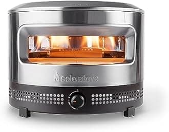 Solo Stove Pi Prime Pizza Oven Outdoor | Propane fueled, Powerful Demi-Dome Heating, Easy Bake Oven for Crispy Crust in 90 Sec, Cordierite Pizza Stone, Panoramic Opening