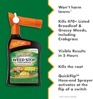 Spectracide Weed Stop for Lawns Plus Crabgrass Killer Concentrate, Kills Crabgrass On Lawn, 32 fl Ounce (RTS QuickFlip Spray) (Pack of 2)