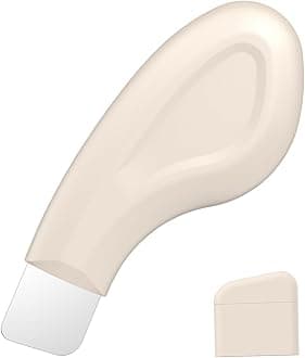 Sookga Blackhead Remover Tool, Silicone Face Scraper for Deep Cleansing, Skin Scrubber Face Spatula, Nose Acne Remover, Skin Care Tool for Men and Women (Beige)