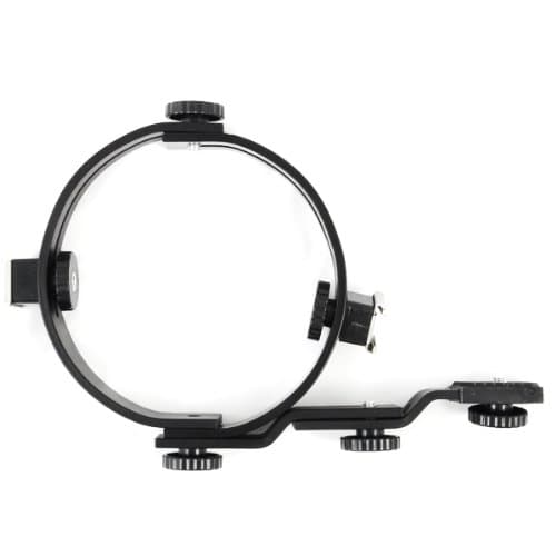 O-Shape Metal Adjustable Twin Flash Bracket for Macro Photography DSLRs