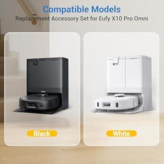 BUXEBUX Replacement Parts, for eufy X10 Pro Omni Robot Vacuum Accessories Kit, Cleaner Inclue 1 Roller Brush with Bristles, 6 Dust Bags, 4 Side Brushes, 4 Hepa Filters, 4 Mop Pads