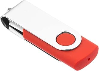 1GB USB Flash Drive 1PCS, EASTBULL USB 2.0 Thumb Drive Swivel USB Stick Memory Stick Metal Thumb Drive (Red)