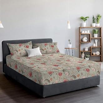 Cotton Comfort Bedding 3PCS Double Duvet Cover Set, 100% Egyptian Cotton, 400 Thread Count, Floral Printed Double Bedding Set with Pillowcase