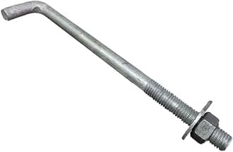 Hard to Find Fastener Hot Dip Galvanized Anchor Bolts, Sturdy Steel Anchors for Concrete, Cement, Asphalt in Construction, 3/4-10 x 12", Pack of 10