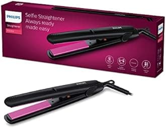 PHILIPS HP8302 Selfie Straightener, Black & Philips Oneblade Replaceable Blade Pack Including 2 Replaceable Blades, Qp220/51 (Lime)