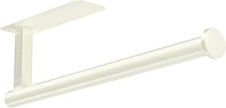 ASTOFLI White Paper Towel Holder, Under Cabinet Paper Towel Holder Wall Mount, Hanging Paper Towel Holders, Adhesive Paper Towel Roll Rack Wall Mounted White PaperTowel Rack