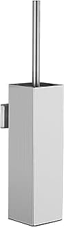Toilet Brush Wall Mounted Toilet Brushes with Holder for Bathroom Toilet Bowl Brush Square Brushed Nickel
