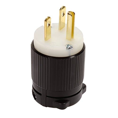 Webber Rewireable NEMA 6-15P Replacement Plug - Easy Assembly - Durable Nylon & Brass Construction, UL-C-UL Approved, 15 A 250V. Webber WB615P