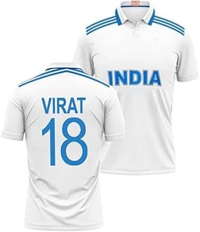 India Cricket Test 2024 Jersey Virat Kohli for (Kids,Boys,Men)