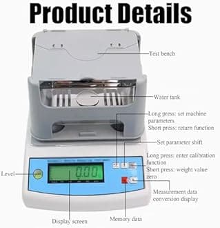 Gold Purity Tester Machine Digital Electronic Gold Purity Tester Meter with Maximum Weight 300g/600g Gold Purity Testing Analyzer Machine,0.01-600g