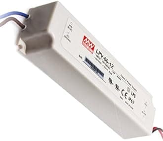 Mean Well LPV-60-12-2PCS Sealed Panel Mount LPV Series AC-DC 12-volt 5-Amp Power Supply with LED Driver, 2-Pack