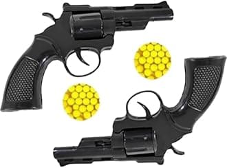 Pastic Kid Toys Soft Bullets Gun Pistol Soft for Gift to Birthday Boy Kids. Set of 2 (Combo 2)