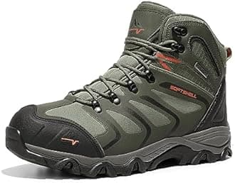 NORTIV 8 Men's Ankle High Waterproof Hiking Boots Backpacking Trekking Trails Shoes