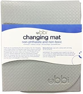 Ubbi On-the-Go Diaper Changing Baby Mat, Soft and Comfortable Diaper Bag Accessory Must Have for Newborns, Easy to Clean, Portable Folding Pad, Baby Traveling Accessories, Gray