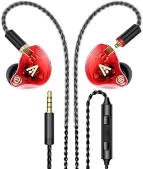 Wired Earbuds Vibes 202M, Red