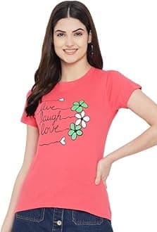 Preneum Women's Cotton Regular Fit Latest Graphic Stylish Printed Short Sleeves Casual T-Shirt || Trend & Style (Pack 3)