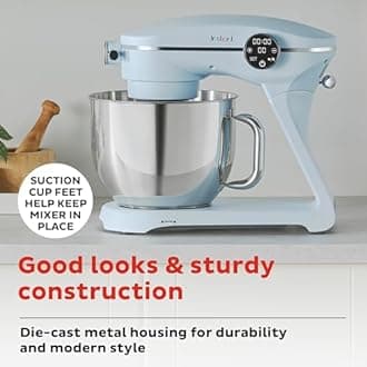 Instant Pot Stand Mixer Pro,600W 10-Speed Electric Mixer with Digital Interface,7.4-Qt Stainless Steel Bowl,From the Makers of Instant Pot,Dishwasher Safe Whisk,Dough Hook and Mixing Paddle,Blue