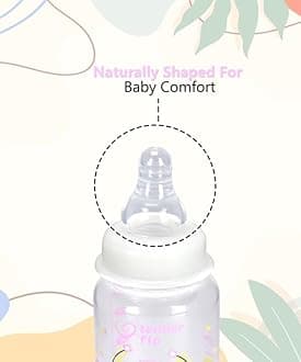 tender flo Ultra Clear White 150ml Baby Feeding Bottle | Perfect for Newborns and Toddlers | Ideal for 0-5 Years | Comfortable Grip and Leak-Proof Design for Easy Feeding - White