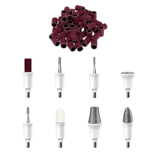 Replacement Nail Drill Bits and 50 Sanding Bands for PediLux Pro Professional Manicure and Pedicure Kit