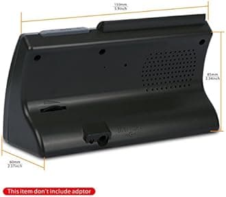 AL-HARAMEEN Mosque, Islamic,Muslim,Prayer Times,Wall Clock,Bedside Clock/Decorative Clock/Mecca/Makkah/Arabia/in LCD Clock/ALfajr/AL ZUHR HA-3005 (Gold)