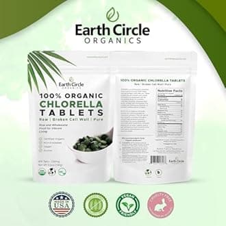 Organic Chlorella Tablets, 3.5 Oz by Earth Circle Organics