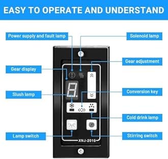 Commercial Slushy Machine - 1500W Frozen Drink Maker for, Ideal for Restaurants, Bars, and Parties - High-Performance Slushie Machine for Quick and Easy Beverage Preparation