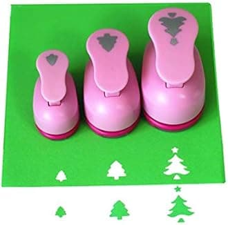 Crafts Punch Set 8mm 15mm 25mm Paper Punches 3pcs/Set (Christmas Tree)