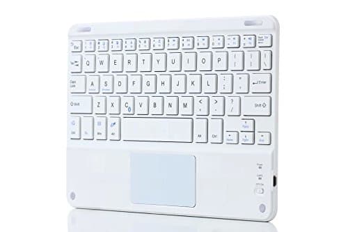 Wireless Bluetooth Touch screen mouse Keyboard with Multi Touchpad, Touch Keyboard for Windows,win 8,9,10 / Android Tablet PC/ Galaxy Tab S Tab A Tab S2& Smart Phone (10.1 inches White)