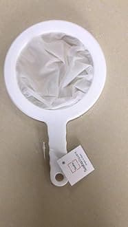 Kitchen Ultra-Fine Nylon Mesh Strainer I Plastic Sieve Fine Mesh Filter Spoon For Soy Milk Coffee Filter Milk Yogurt Juice Kefir Honey Wine coladores de cocina Kitchen Gadgets (400 Mesh)