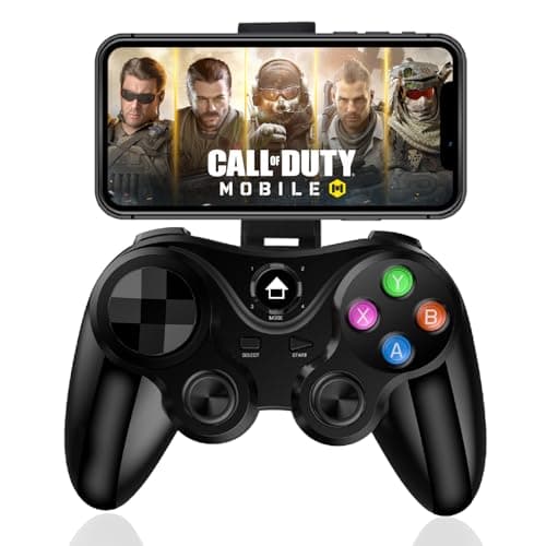 Megadream Wireless Game Controller for Android, MFi Bluetooth Mobile Gamepad Joystick for iOS/iPhone 13/Mini/13 Pro Max/12/11, for OnePlus/Xiaomi/Samsung/Motorola/Sony/Huawei Direct Play (Black)