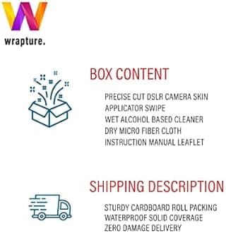 WRAPTURE. Premium DSLR Camera Scratchproof Protective Skin for Nikon D7500 - No Residue Removal, Bubble Free, Scratch Resistant, Stretchable, HD Quality Printed - HDCS-Nikon-D7500 (Design 15)