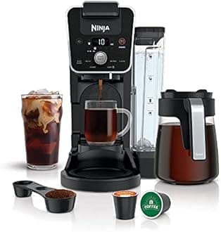 Ninja DualBrew 12-Cup Drip, Single-Serve for Coffee Pods, Black (3 Brew Styles) (Renewed)