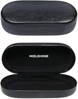 molshine Hard Shell Sunglasses Case, Classic Large Glasses Case for Women Men, Sunglass Eyeglasses