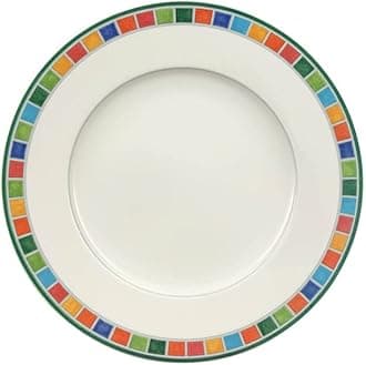 Villeroy & Boch Twist Alea Caro Salad Plate, 8.25 in, Premium Porcelain, White/Multicolored