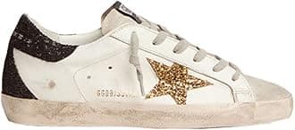 GG.DB Golden Goose White Leather Sneakers for Women Trendy Sequins Trainers Lace-up Low-top Sport Shoes