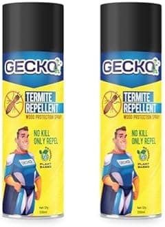 Gecko Termite Repellent Spray | 100% herbal, Termite Spray For furniture | Wood Preservative and Termite, Borer, Insect Repellant Spray| For Home, Kitchen and Offices | pack of 2 |