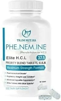 Phen.emine Elite 37.5 – Maximum Strength Appetite Support, 60 Tablets – Fast-Acting Diet Formula (1 Pack)