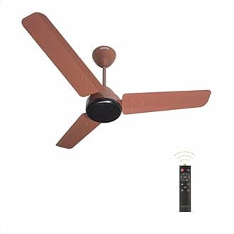 OCECO BLDC Fan 900mm Energy Efficient Ceiling Fan with Remote Control BEE 5 Star Rated Silent Motor High Air Delivery Durable Finish Brown