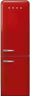 Smeg FAB32 Retro Refrigerator-Freezer – 50s Style Fridge with Bottom Freezer, No-Frost, LED Display & Lighting, LifePlus Zone, Multi-Airflow – 12.2 cu ft – Made in Italy - Red