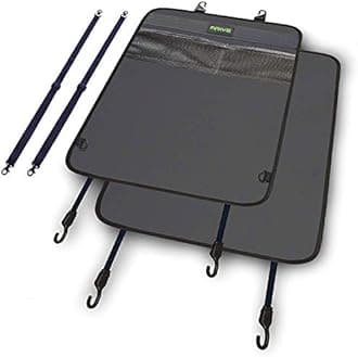 ﻿Drive Auto Products Kick Mats - Pack of 2, Heavy-Duty, Reversible Backseat Protector Mats, Grey